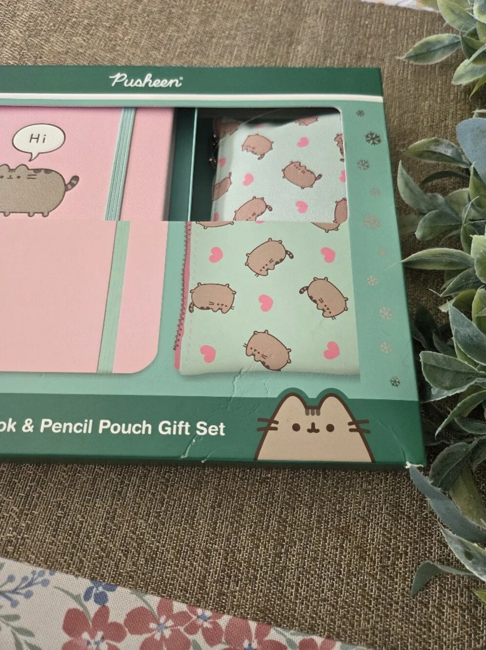 Pusheen Pink and Mint Casebound Notebook & Pencil Pouch Gift Set